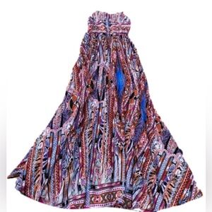 Jaase boho floral maxi dress short cap sleeves button closure fall autumn event